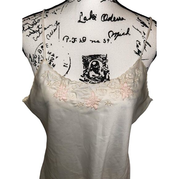 DEENA Vintage Nightgown Womens Medium‎ Babydoll Lace Straps USA Made Ivory Lace - Picture 2 of 8